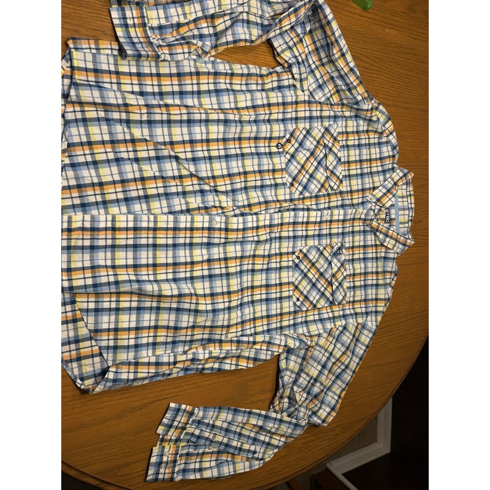 Heybo outdoors mens long sleeve plaid fishing shirt  2XL